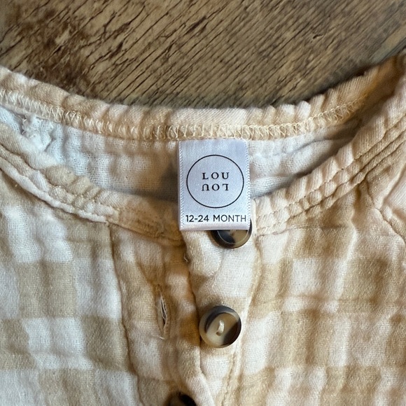 Lou Lou and Company Checkered Beige Toddler Play Set (12-24 months) - Picture 2 of 2